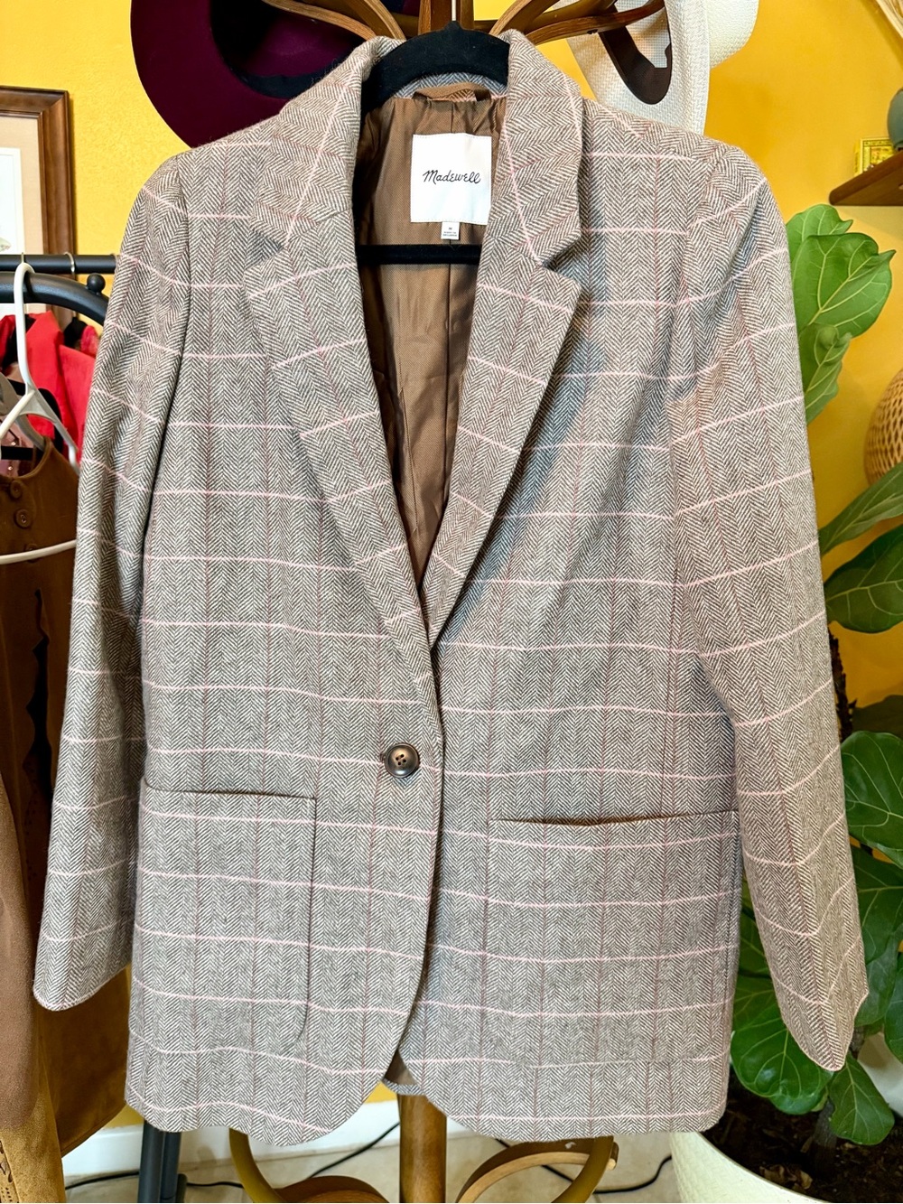 Madewell Larsen Blazer in Plaid